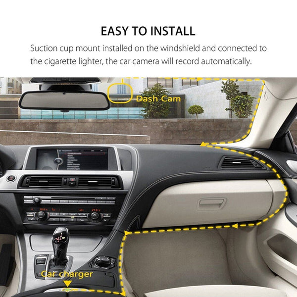 V3S Dual-Camera touch dashcam 1080P Full HD 4" IPS LCD Touch Screen Display Dual Lens Car Camera Car DVR - Edragonmall.com