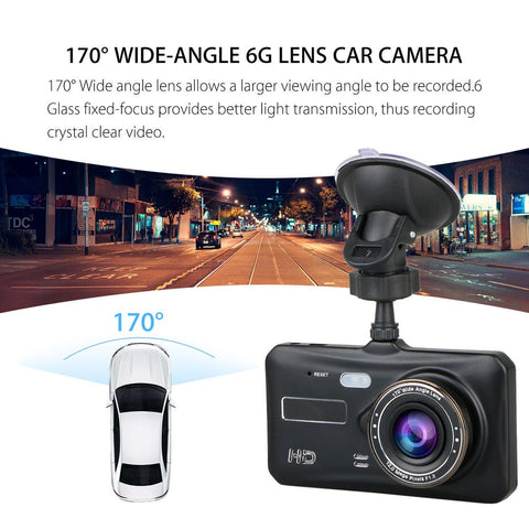 V3S Dual-Camera touch dashcam 1080P Full HD 4" IPS LCD Touch Screen Display Dual Lens Car Camera Car DVR