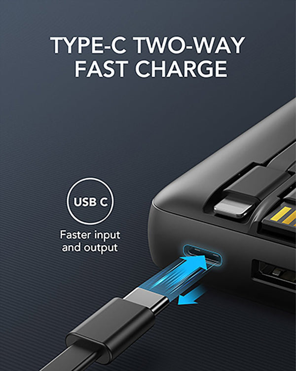 Veger VP2047 20000mah Power Bank Build-in 4 Cables - Edragonmall.com