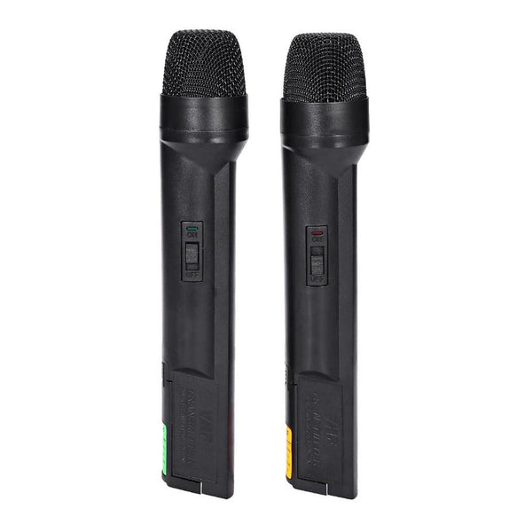 WEISRE WM-03V Dual wireless microphone Professional 210 - 280MHz VHF Wireless Handheld Dual Channel Transmitter Mic Set - Edragonmall.com