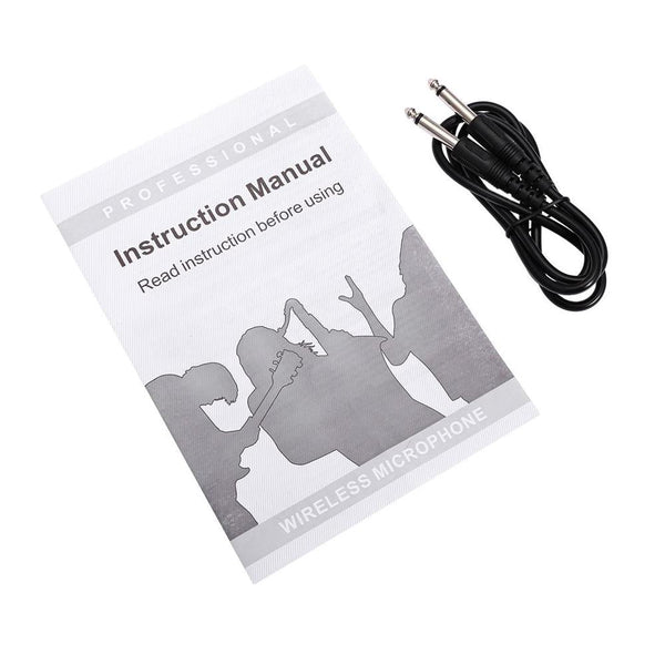 WEISRE WM-03V Dual wireless microphone Professional 210 - 280MHz VHF Wireless Handheld Dual Channel Transmitter Mic Set - Edragonmall.com