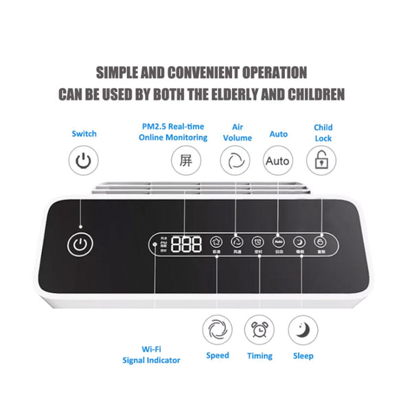 CRONY KJ660 Air Purifier Disinfection Air Cleaner for Hospital Public Air Sterilizer Indoor Air Purifier