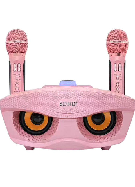 SD306 BT Speaker | Strange Designs Give 2 Microphones-Pink