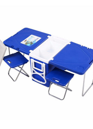 CRONY 28L two-chair plastic incubator with desk and chair Multi-function picnic table with cooling incubator | Red