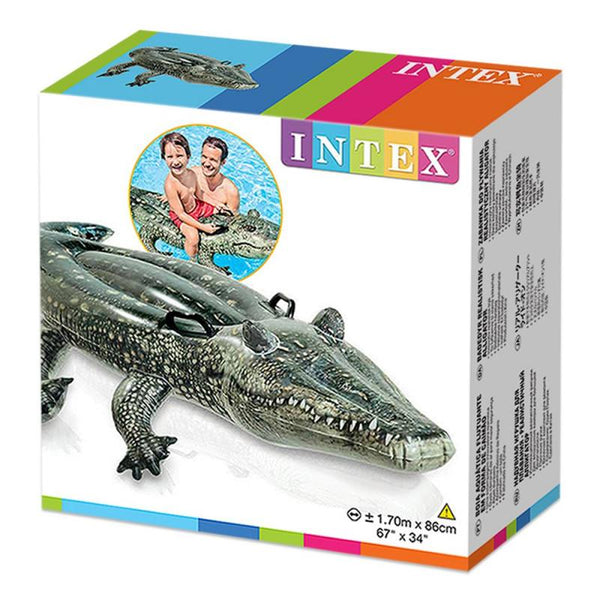 Realistic Gator -12 Tricky toys Intex Realistic Gator Ride-one, Age 3+ Multi-color 6x67x34 inches