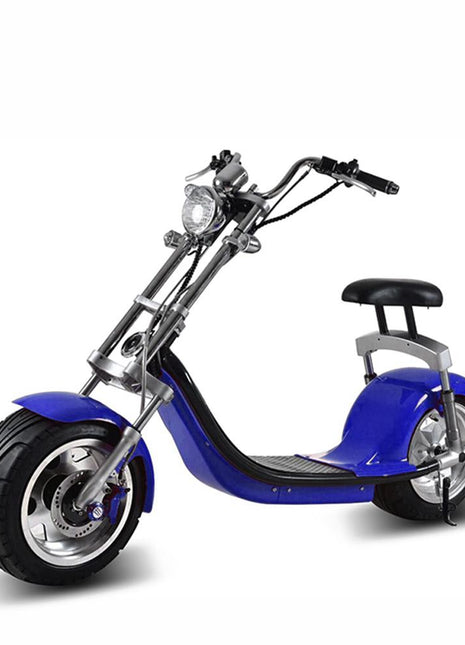 CRONY X7 Harley Style 2 Wheel Fat Tyre Electric Single Seater Electric motorcycle-BLUE
