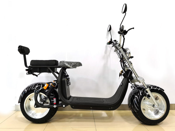 CRONY G-029 3000W Electric Motorcycle Motorbike High Speed Harley tyre Double Seat with double battery | Black