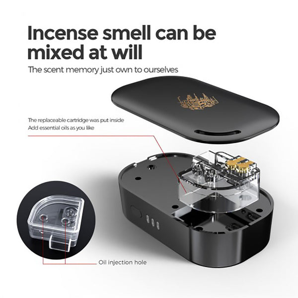 CRONY BK0606 New Bukhoor Portable Smart bakhoor Device Which Convert Oud Oil Into Bakhour