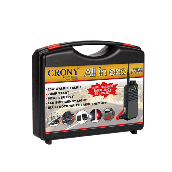 Crony 25W P30 high power professional walkie talkie with car jump start LED emergency light 15-55km
