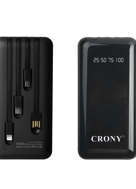 CRONY L15 Power Bank with Built-in 4 Cables slim mini data cable bank power power bank 10000mah
