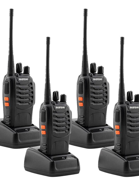 Baofeng 5W BF- 888s  4PCS Walkie Talkies Handheld Two Way Radios Battery and Charger