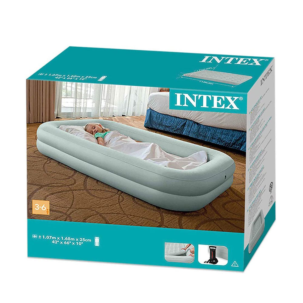 Intex 66810NP Floque + Airbed Air Bed Inflator Travel