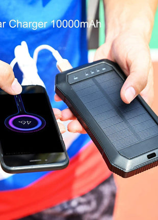 CRONY ES986S-Business Power Bank 28000mAh Solar Charger Qi Wireless Power Bank