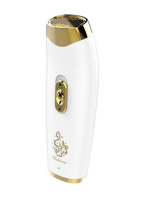 B11 upright hand-held Bukhoor  Aromatherapy Portable Arabic Electric Bakhoor Incense Burner | White+Golden