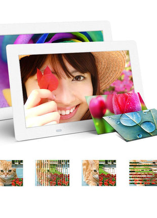 7 Inch Digital Photo Frame Display Photo/Music/Video Player Calendar Alarm Auto On/Off Timer, Support USB Drives and SD Card, Remote Control
