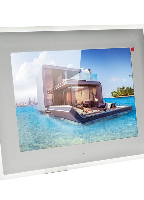 Crony 15 inch Wi-Fi Cloud Digital Photo Frame, iPhone & Android app, TFT LCD with High Resolution -White - edragonmall.com