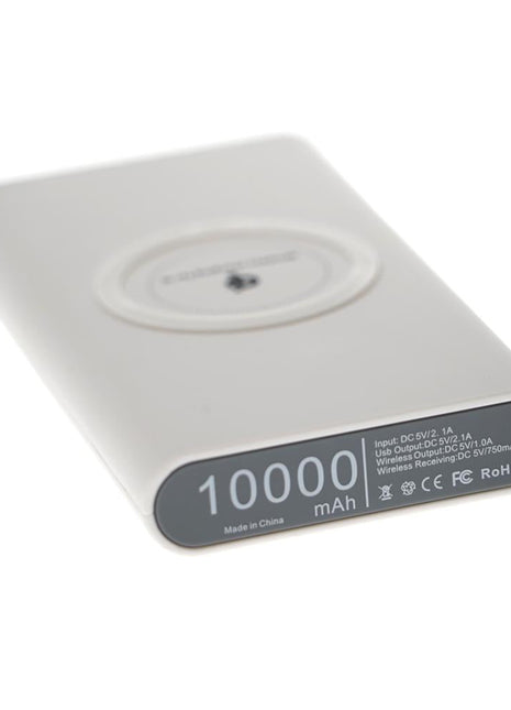 Qi Wireless Charger Power Bank for Samsung Phones 10000mAh - White - edragonmall.com