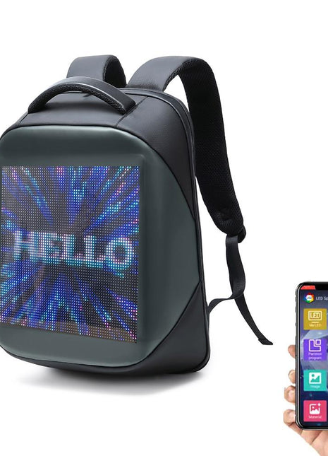 CRONY LED display backpack us-b002 LED Fashion Novelty Smart Style waterproof Laptop Backpack Creative Christmas Gift School Bag