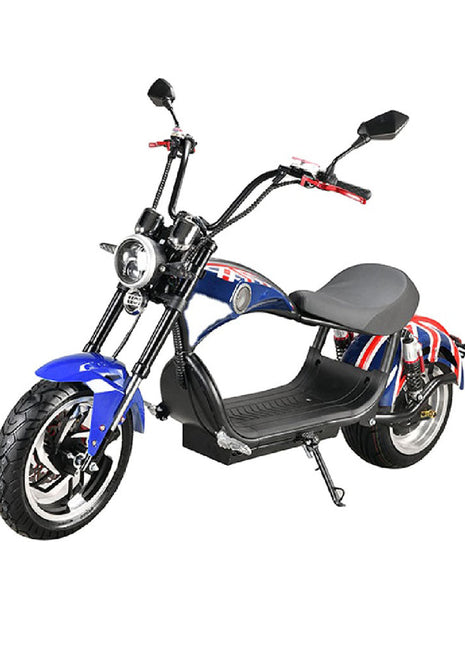 CRONY NEW X1 Harley Electrocar car With BT Speaker Citycoco Fat Tire Electric motorcycle | Flag