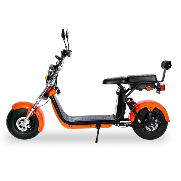 CRONY G-029 3000W Electric Motorcycle Motorbike High Speed Harley tyre Double Seat with double battery | Orange/yellow