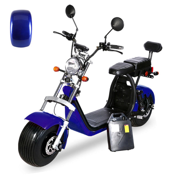 CRONY G-029 3000W Electric Motorcycle Motorbike High Speed Harley tyre Double Seat with double battery | Blue