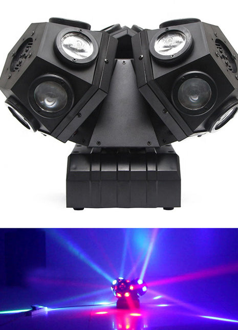 CRONY 18PCS*10W LED Moving 3 Head Light With Laser DJ laser stage lighting beam dmx led dj light bar ktv effect lights