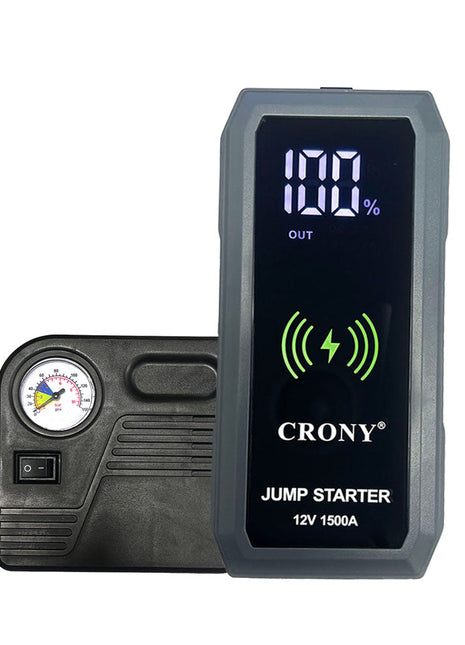 CRONY S606+Air Super Jumper Starter 12V Auto Car Battery Portable Jump Starter Power Station with wireless charging function