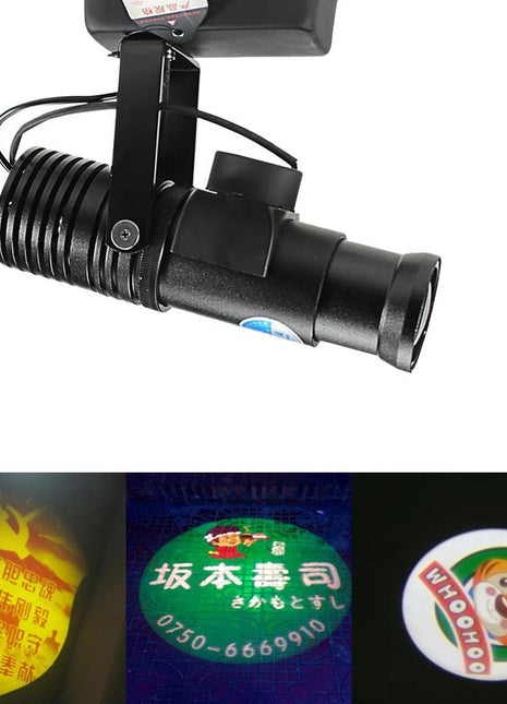 CRONY AD 20W with motor logo lamp LED HD Projection Advertising DIY LOGO Custom Lmage Projector Mall Restaurant Welcome Laser Sense Timing Light