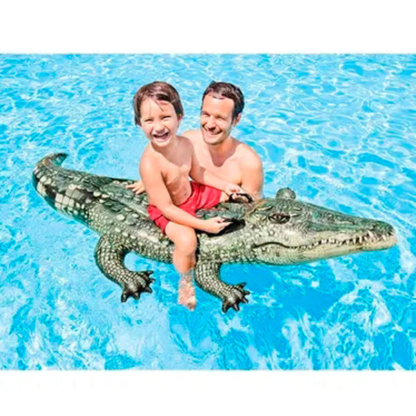 Realistic Gator Ride-On Pool Float 170 x 86cm TOYS