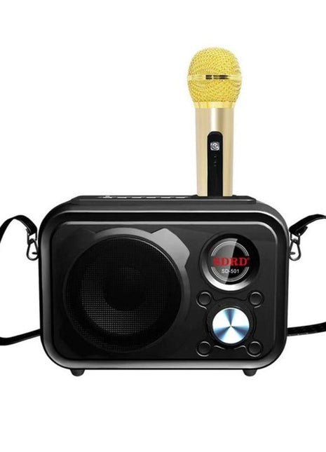 SDRD Sd-501 Home Speaker Microphone Integrated Single Sing Mobile Phone Karaoke | Black