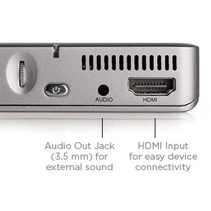 FUTURESTAR MP125 Projector LED Lamp Built in Rechargeable Battery HDMI Input and Wireless Input portable projector that can be rotated