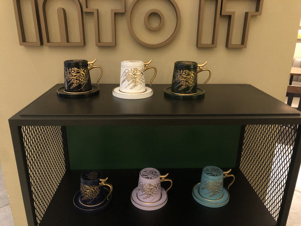 Bakhoor Big teacup Bukhoor Dukhoon Portable Incense Burner-white