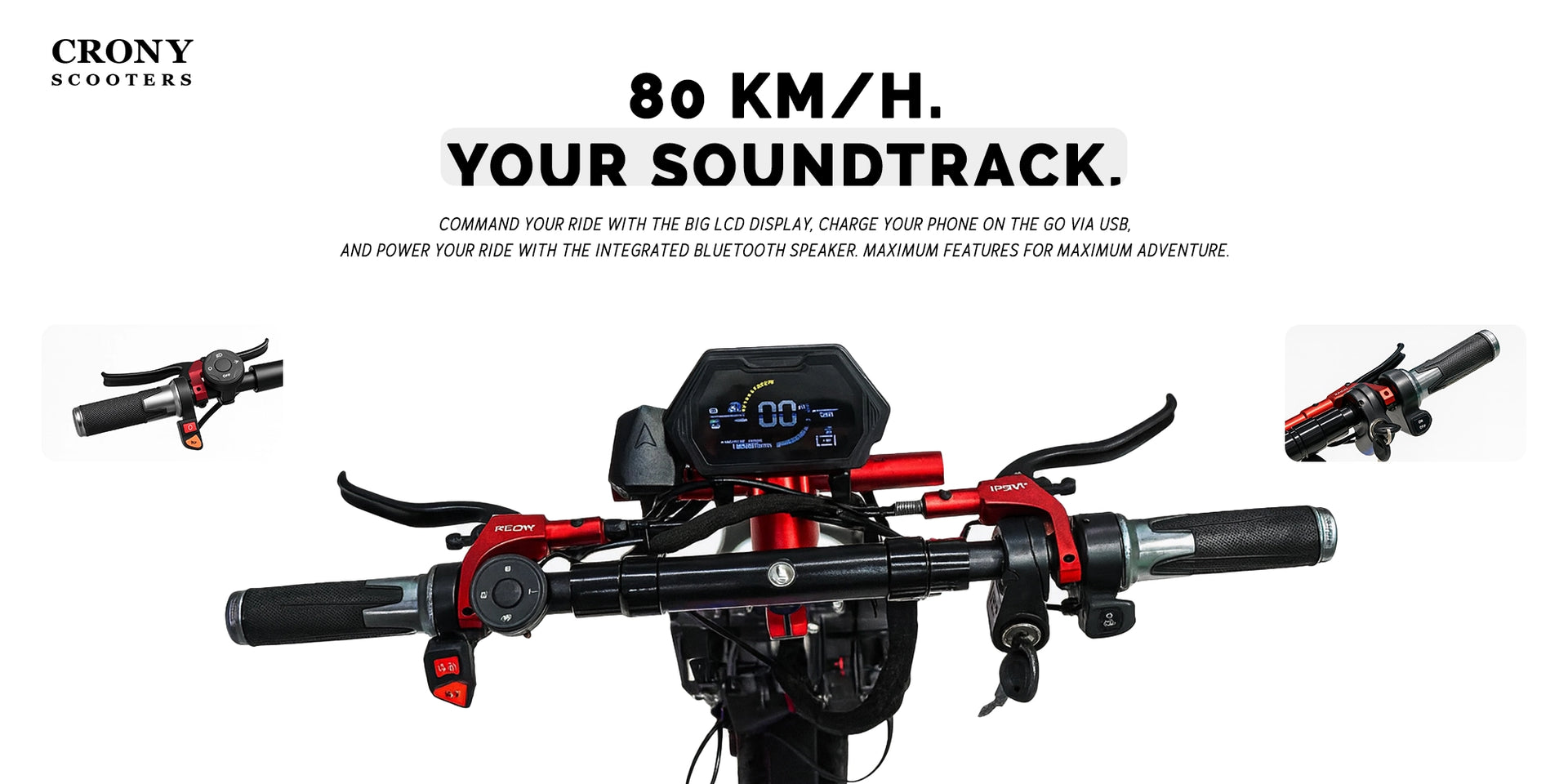 CRONY DK-11 LED 2800W 11 inch Wide tire High configuration E-Scoot bike 80-95KM/H Electric Scooter - Hero Banner 2