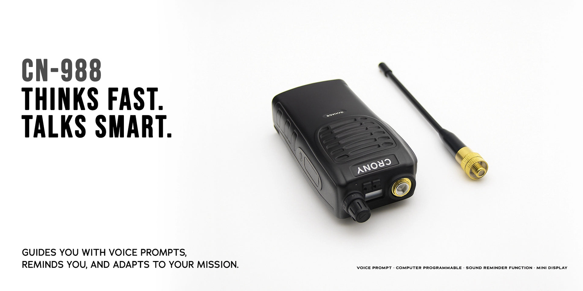 Crony 5W CN-988 Handheld Long Distance UHF/VHF Walkie Talkies Two-way Radios 5-8 KM - Hero Banner 3