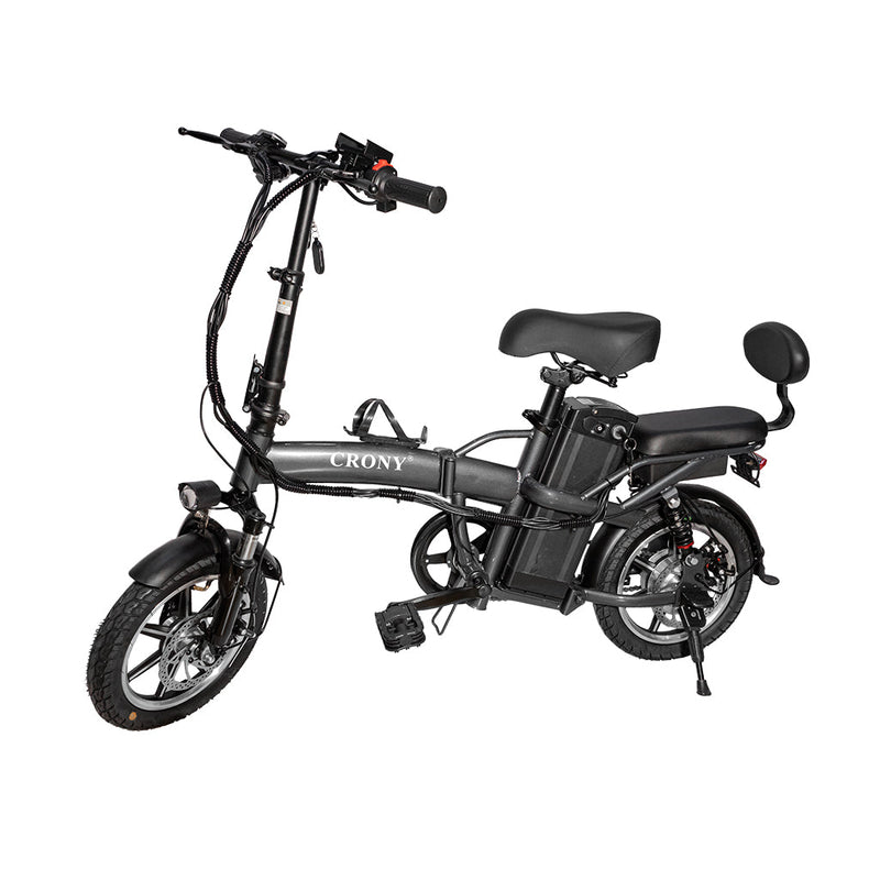 CRONY K2 14inch Fold Sport Bike Max Speed 30KM/H 48V/10AH Battery Dual Seater Foldable Design 120KG Weight Capacity Electric bicycles
