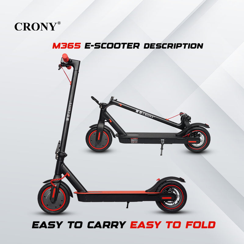 CRONY M365 Foldable Electric Scooter, Lightweight Commuter Scooter for Adults Kids, 250W Motor, Smart App Control, 25-45KM/H Max Speed, 10-25KM Range
