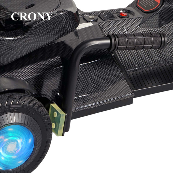 CRONY K9 Carbon Fiber Go-Kart – 250W Motor, 36V Battery, 20 KM/H Top Speed, 20 KM Range, Lightweight Carbon Fiber Frame, Front & Rear Hand Brakes, Seat Belt, LED Light Wheels, Forward & Reverse Switch | Safe & Fun Electric Go-Kart for Kids