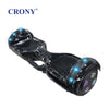 CRONY D1+ Black Smart Self-Balancing Hoverboard 250W Bluetooth Speaker, LED Lights, ABS Body, 12KM/H Speed, 15KM Range, Electric Hoverboard for Kids & Adults