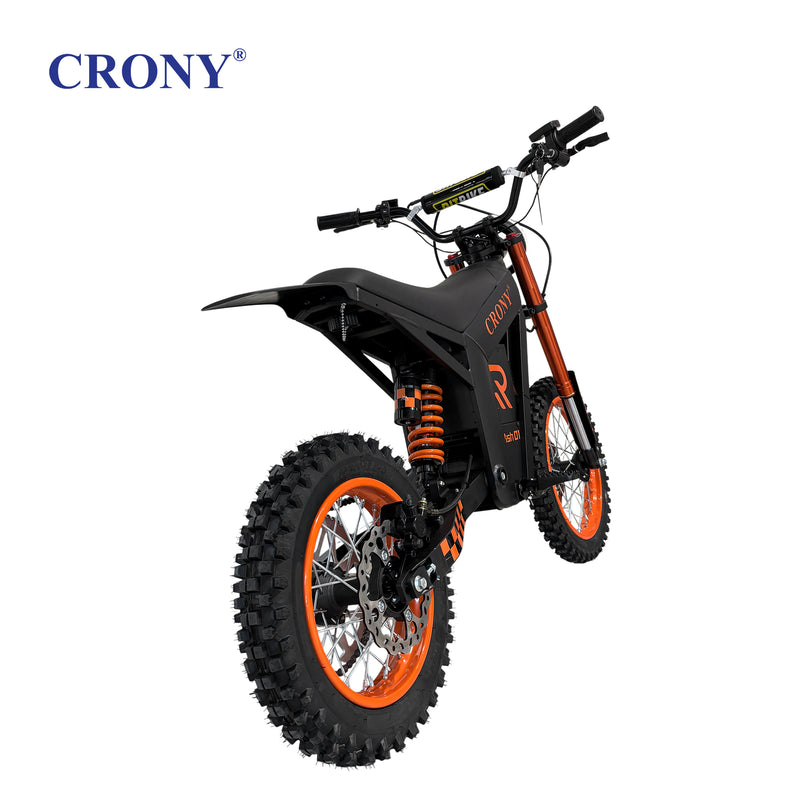 CRONY Wish-01 Electric Dirt Bike, 1500W Motor, 48V 25Ah Battery, 50-70 KM/H Max Speed, 45-60 KM Range, Dual Suspension, Front & Rear Disc Brakes, Off-Road Tires, LED Headlight, Mobile Holder
