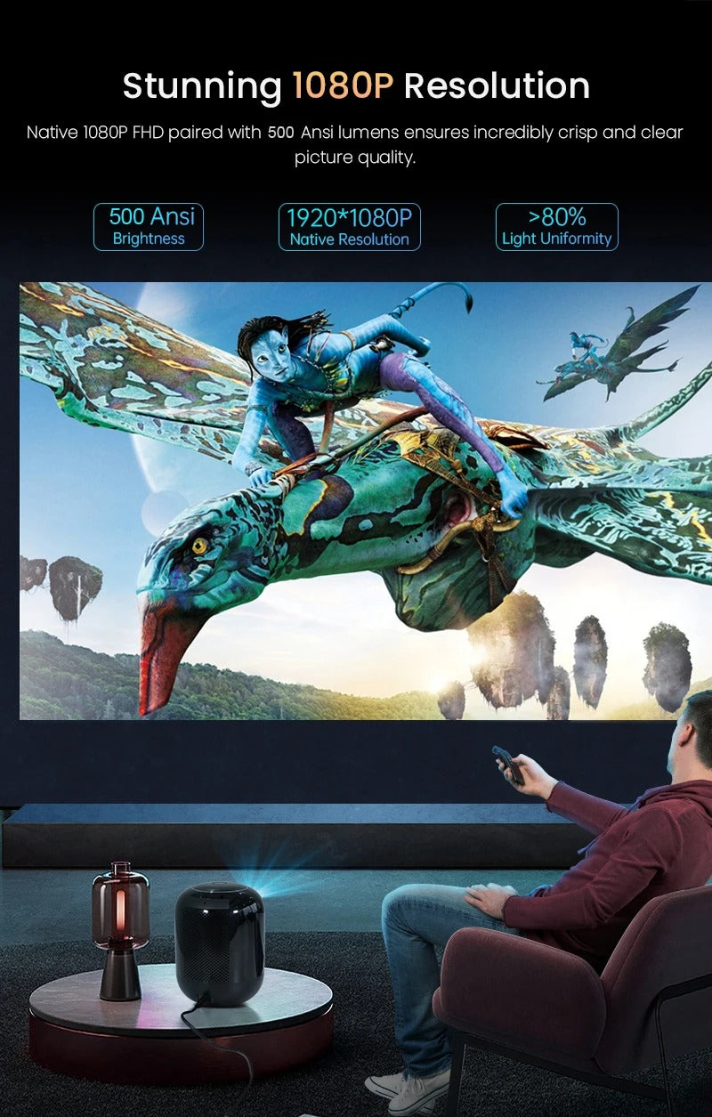 CRONY L010 LCD Smart Projector Android 11 WIFI Mini Portable 4K Full HD 1080p