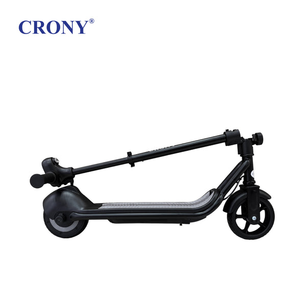 CRONY E68 Electric Scooter for Kids, 110W Motor, 10–16 KM/H Top Speed, 24V 2.5Ah Battery, 5–8 KM Range, 6.5-Inch Tires, Easy Folding, Adjustable Handlebar, LED Headlight & Rear Wheel Light, Bluetooth Speaker, Black**