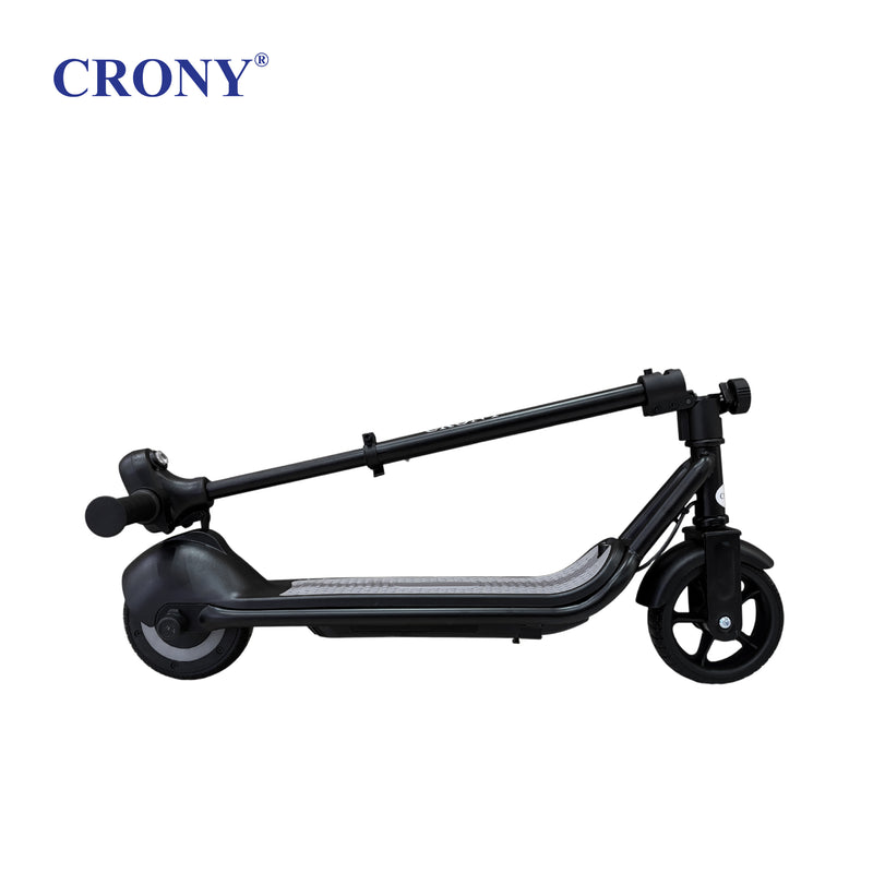 CRONY E68 Electric Scooter for Kids, 110W Motor, 10–16 KM/H Top Speed, 24V 2.5Ah Battery, 5–8 KM Range, 6.5-Inch Tires, Easy Folding, Adjustable Handlebar, LED Headlight & Rear Wheel Light, Bluetooth Speaker, Black**