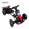 CRONY T3 Kids Electric Go Kart with Remote Control, 390W Motor, 6V 4.5Ah Battery, 5-6KM/H Speed, LED Headlights, Bluetooth Speaker, Seat Belt, Forward & Reverse Switch, Ride On Kart for Kids