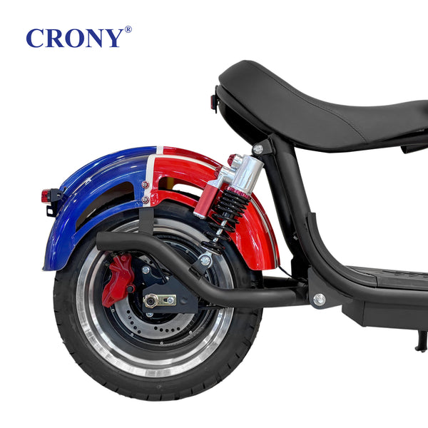 CRONY X1 Electric Motorcycle, 3000W Motor, 60V 12Ah Battery, 60-80KM/H Max Speed, 25-35KM Range, Front & Rear Disc Brakes, Front & Rear Suspension, LCD Display, LED Lights, Bluetooth Speaker, Mobile Phone Holder, Harley Bag, World