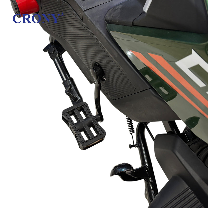 CRONY T10 Tank Electric Scooter, Green, 800W Motor, 48V 20Ah Detachable Battery, 40–60 km/h Top Speed, 40–50 km Range, Dual Seat, Front & Rear Suspension, LCD Display, Front Basket & Bluetooth Speaker