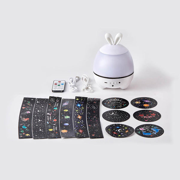 rabbit 6 kinds of pattern light Starry Sky Luminous Projection Nebula Music