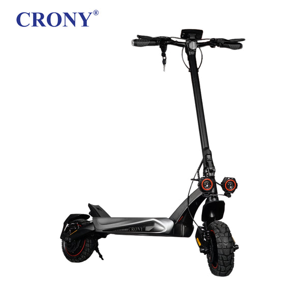 CRONY T2 Electric Scooter 1500W 70KM/H 48V 18Ah Battery 45-55KM Range 10 Inch Tubeless Tires Dual Suspension Foldable Smart App Control Front Rear Disc Brakes Heavy Duty Urban Off-Road Scooter for Adults
