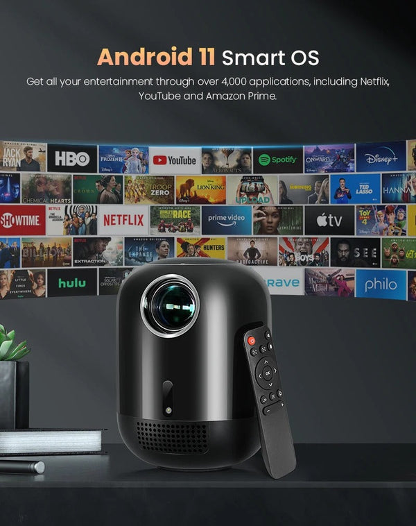 CRONY L010 LCD Smart Projector Android 11 WIFI Mini Portable 4K Full HD 1080p