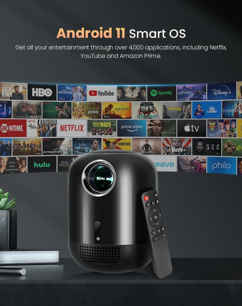 CRONY L010 LCD Smart Projector Android 11 WIFI Mini Portable 4K Full HD 1080p