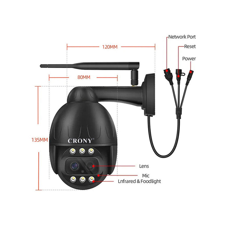 VST-DL26G-3IN1-4MP-10X 4G Camera Dual Lens 4K WiFi/Lan/4G GSM Pan Tilt Zoom Smart Security Camera